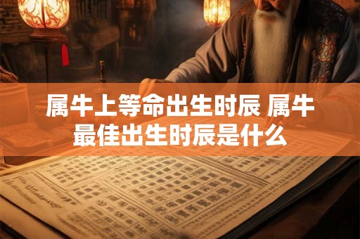 属牛上等命出生时辰 属牛最佳出生时辰是什么