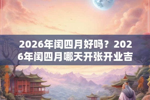 2026年闰四月好吗？2026年闰四月哪天开张开业吉利？