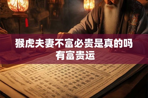 猴虎夫妻不富必贵是真的吗 有富贵运