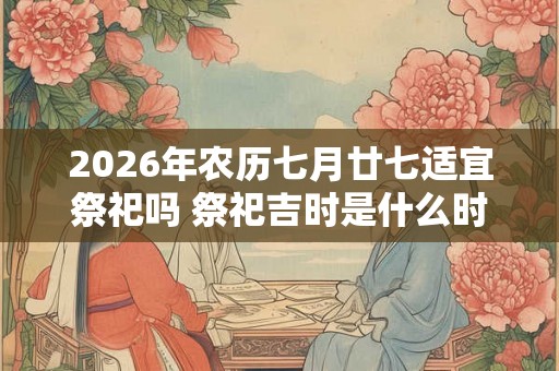 2026年农历七月廿七适宜祭祀吗 祭祀吉时是什么时候 2026年农历七月廿七适宜祭祀吗 祭祀吉时是什么时候