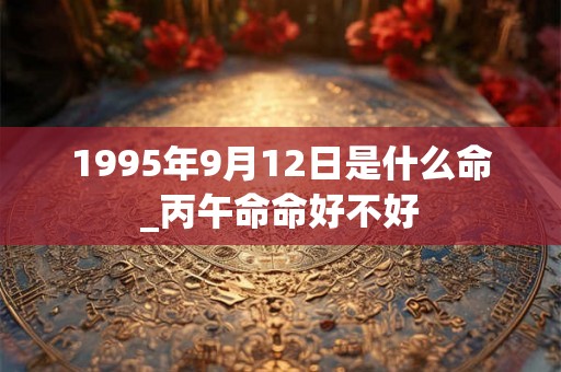 1995年9月12日是什么命_丙午命命好不好