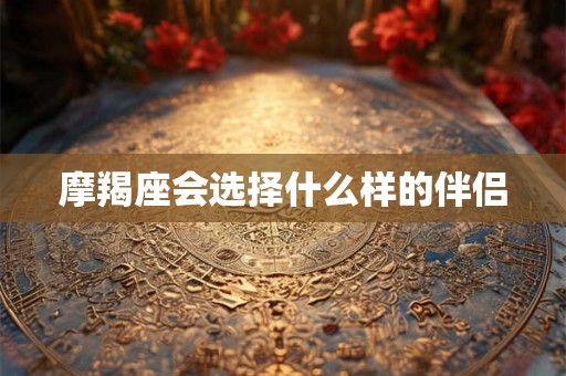 摩羯座会选择什么样的伴侣 摩羯座会选择什么样的伴侣
