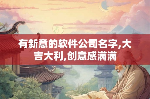 有新意的软件公司名字,大吉大利,创意感满满