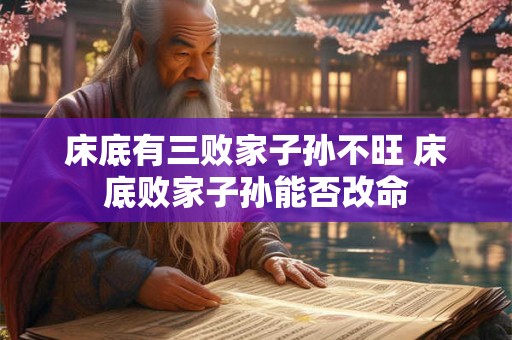 床底有三败家子孙不旺 床底败家子孙能否改命 床底有三败家子孙不旺 床底败家子孙能否改命