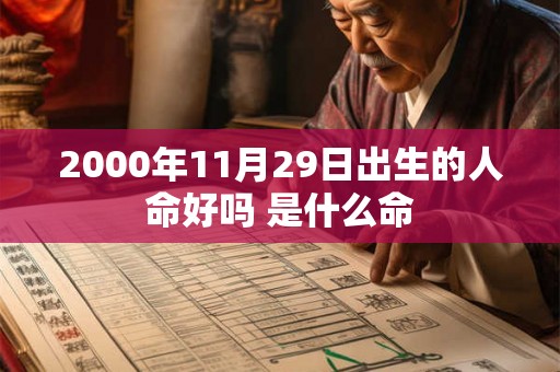 2000年11月29日出生的人命好吗 是什么命
