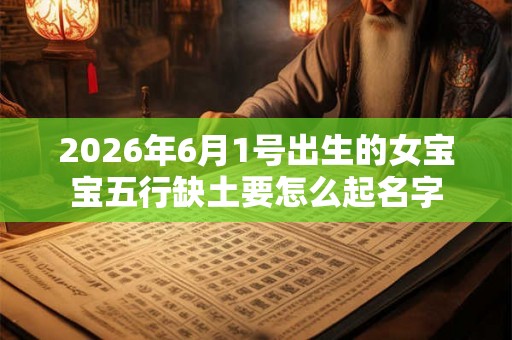 2026年6月1号出生的女宝宝五行缺土要怎么起名字