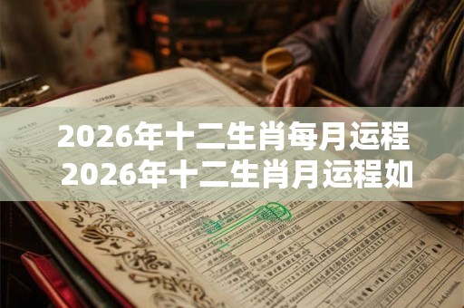 2026年十二生肖每月运程 2026年十二生肖月运程如何