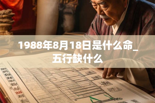 1988年8月18日是什么命_五行缺什么 1988年8月18日是什么命_五行缺什么