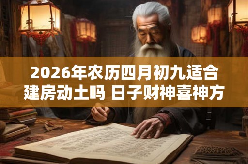 2026年农历四月初九适合建房动土吗 日子财神喜神方位 2026年农历四月初九适合建房动土吗 日子财神喜神方位