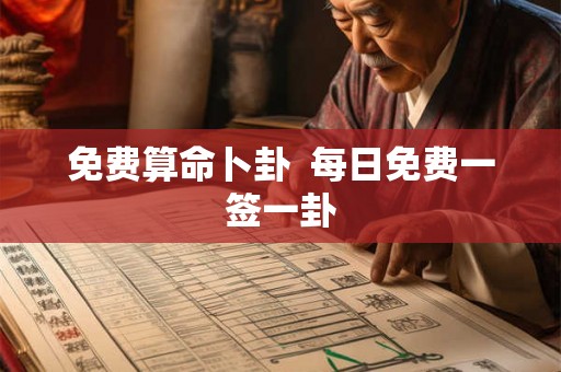 免费算命卜卦  每日免费一签一卦
