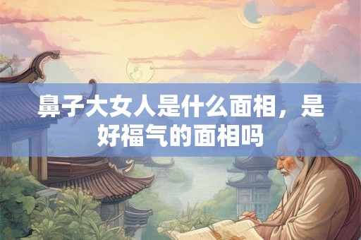 鼻子大女人是什么面相，是好福气的面相吗