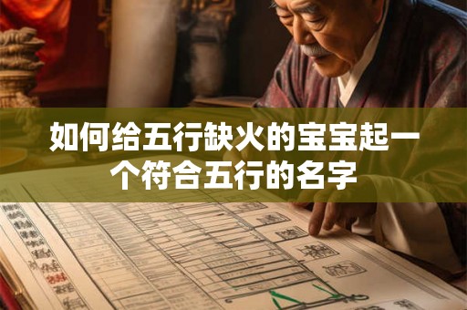如何给五行缺火的宝宝起一个符合五行的名字