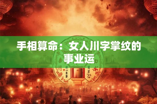 手相算命：女人川字掌纹的事业运