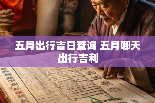 五月出行吉日查询 五月哪天出行吉利