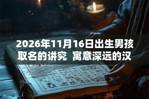 2026年11月16日出生男孩取名的讲究  寓意深远的汉字详解