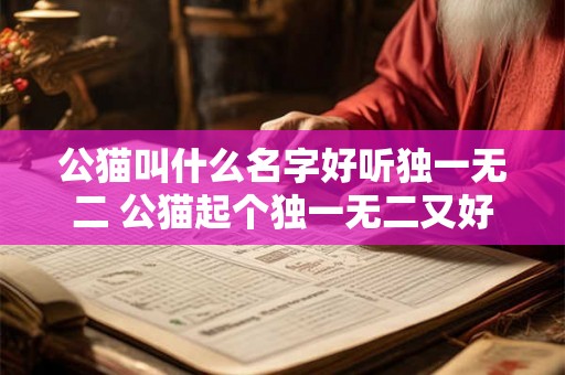 公猫叫什么名字好听独一无二 公猫起个独一无二又好听的名字