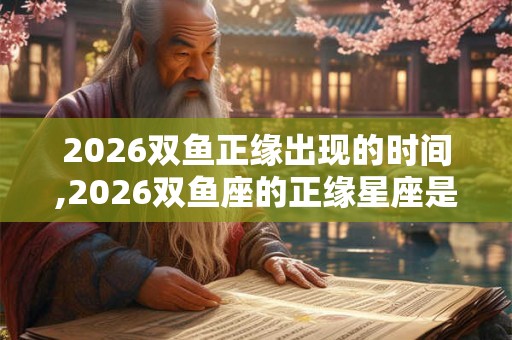 2026双鱼正缘出现的时间,2026双鱼座的正缘星座是什么 2026双鱼正缘出现的时间,2026双鱼座的正缘星座是什么