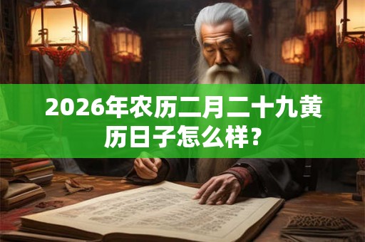 2026年农历二月二十九黄历日子怎么样？