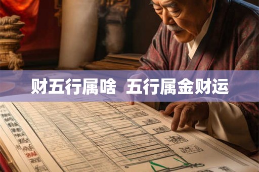 财五行属啥  五行属金财运