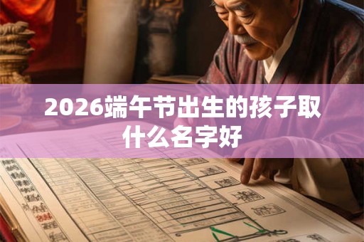 2026端午节出生的孩子取什么名字好