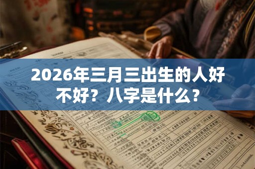 2026年三月三出生的人好不好？八字是什么？