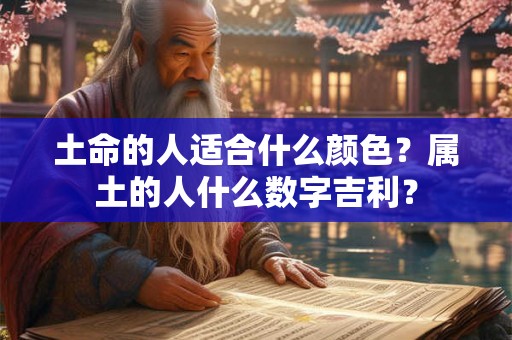 土命的人适合什么颜色？属土的人什么数字吉利？