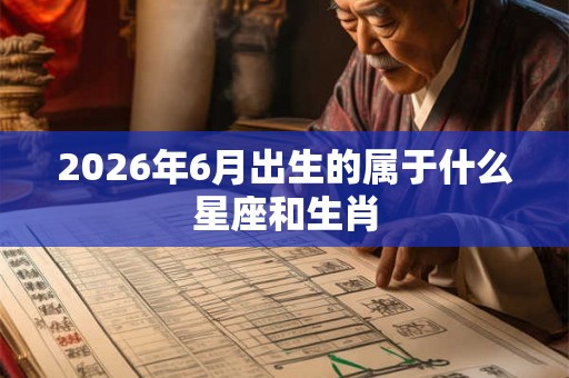 2026年6月出生的属于什么星座和生肖 2026年6月出生的属于什么星座和生肖