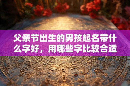 父亲节出生的男孩起名带什么字好,用哪些字比较合适 父亲节出生的男孩起名带什么字好,用哪些字比较合适