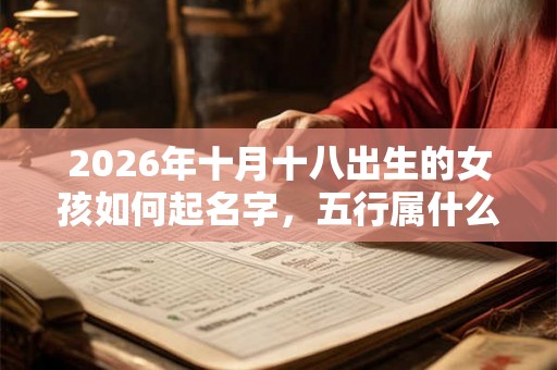 2026年十月十八出生的女孩如何起名字，五行属什么