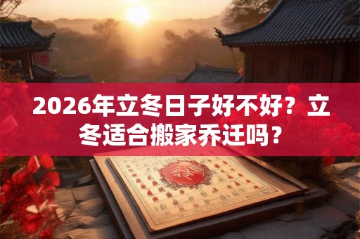 2026年立冬日子好不好？立冬适合搬家乔迁吗？