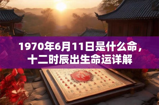 1970年6月11日是什么命，十二时辰出生命运详解