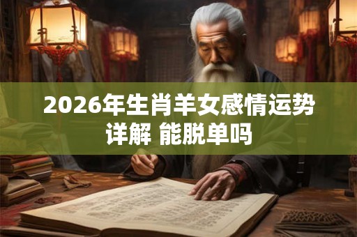 2026年生肖羊女感情运势详解 能脱单吗