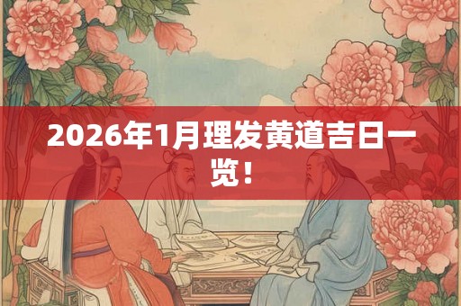 2026年1月理发黄道吉日一览！