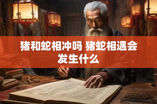 猪和蛇相冲吗 猪蛇相遇会发生什么