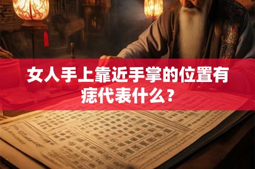 女人手上靠近手掌的位置有痣代表什么？