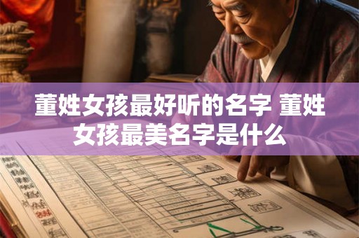 董姓女孩最好听的名字 董姓女孩最美名字是什么