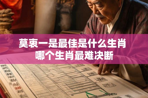 莫衷一是最佳是什么生肖 哪个生肖最难决断 莫衷一是最佳是什么生肖 哪个生肖最难决断