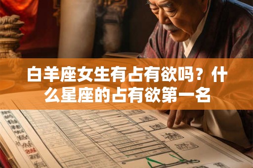 白羊座女生有占有欲吗？什么星座的占有欲第一名