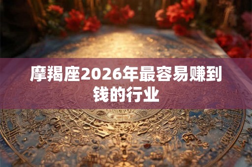 摩羯座2026年最容易赚到钱的行业 摩羯座2026年最容易赚到钱的行业