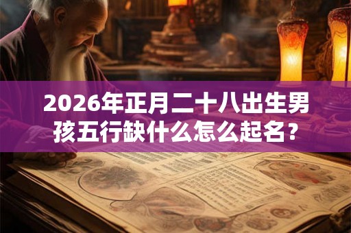 2026年正月二十八出生男孩五行缺什么怎么起名？