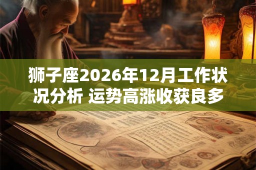 狮子座2026年12月工作状况分析 运势高涨收获良多