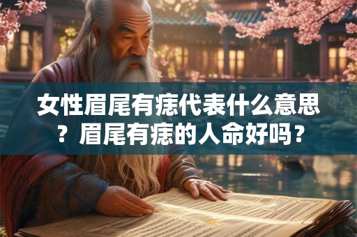 女性眉尾有痣代表什么意思？眉尾有痣的人命好吗？
