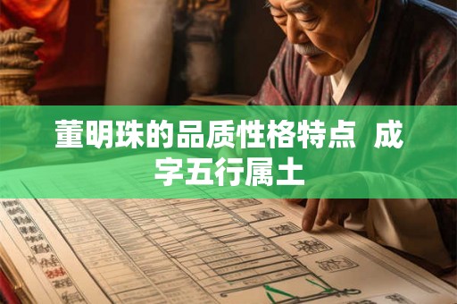 董明珠的品质性格特点  成字五行属土