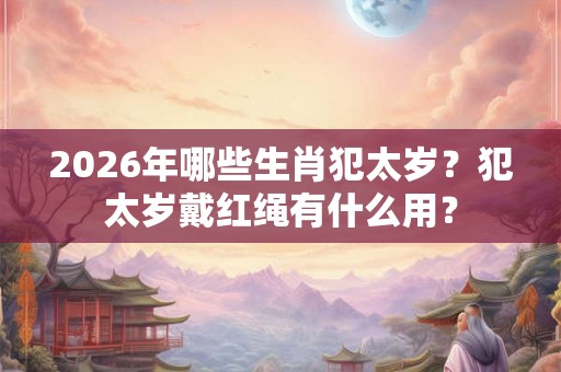 2026年哪些生肖犯太岁？犯太岁戴红绳有什么用？