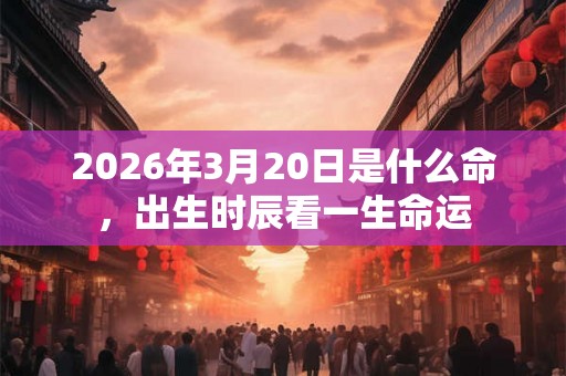 2026年3月20日是什么命，出生时辰看一生命运