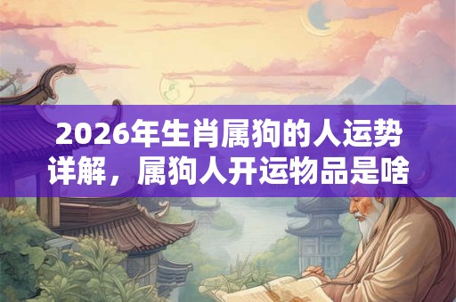 2026年生肖属狗的人运势详解，属狗人开运物品是啥？