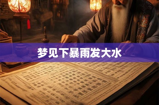 梦见下暴雨发大水