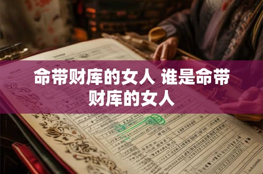 命带财库的女人 谁是命带财库的女人