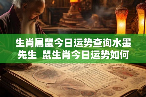 生肖属鼠今日运势查询水墨先生 鼠生肖今日运势如何 生肖属鼠今日运势查询水墨先生 鼠生肖今日运势如何