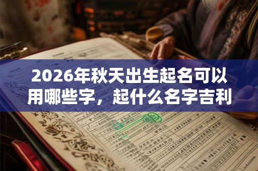 2026年秋天出生起名可以用哪些字，起什么名字吉利？